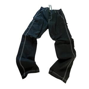 Houston White Utility Carpenter Pants Black with white Stitching Men’s Sz 30x32